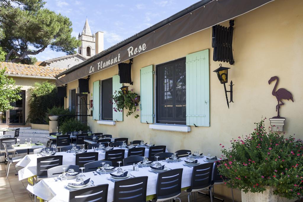 Logis Hotel Restaurant Le Flamant Rose Camargue Albaron Exterior foto